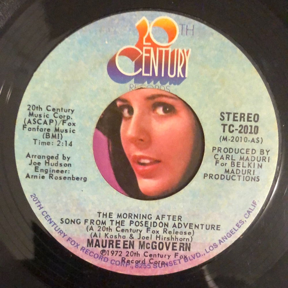 Maureen McGovern The Morning After Vinyl 45 Record '72